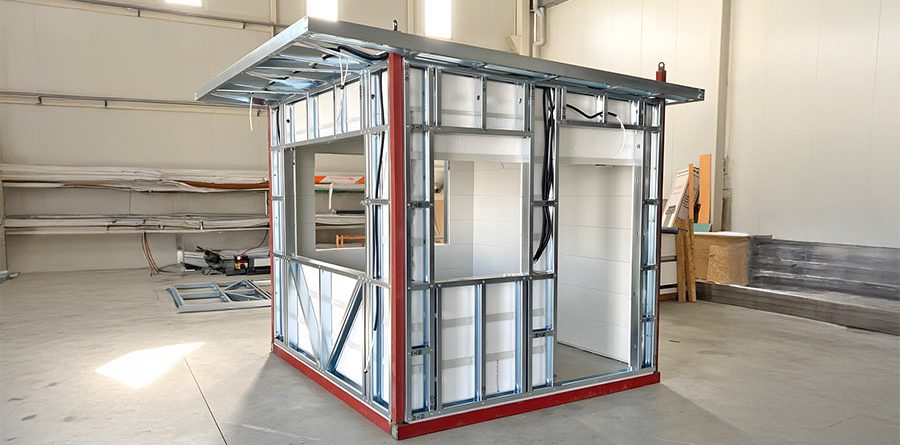 Precision steel framing on the modular production line